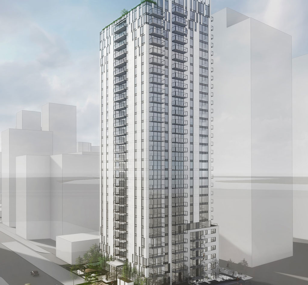 Rendering of building at 1218 Thurlow Street, Vancouver